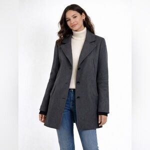 Soia & Kyo Charcoal Grey Wool Blend Jacket Coat Tailored Size Medium